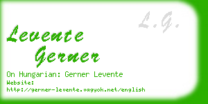 levente gerner business card